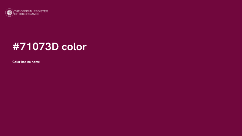 #71073D color image