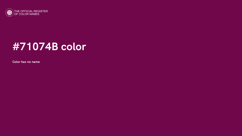 #71074B color image