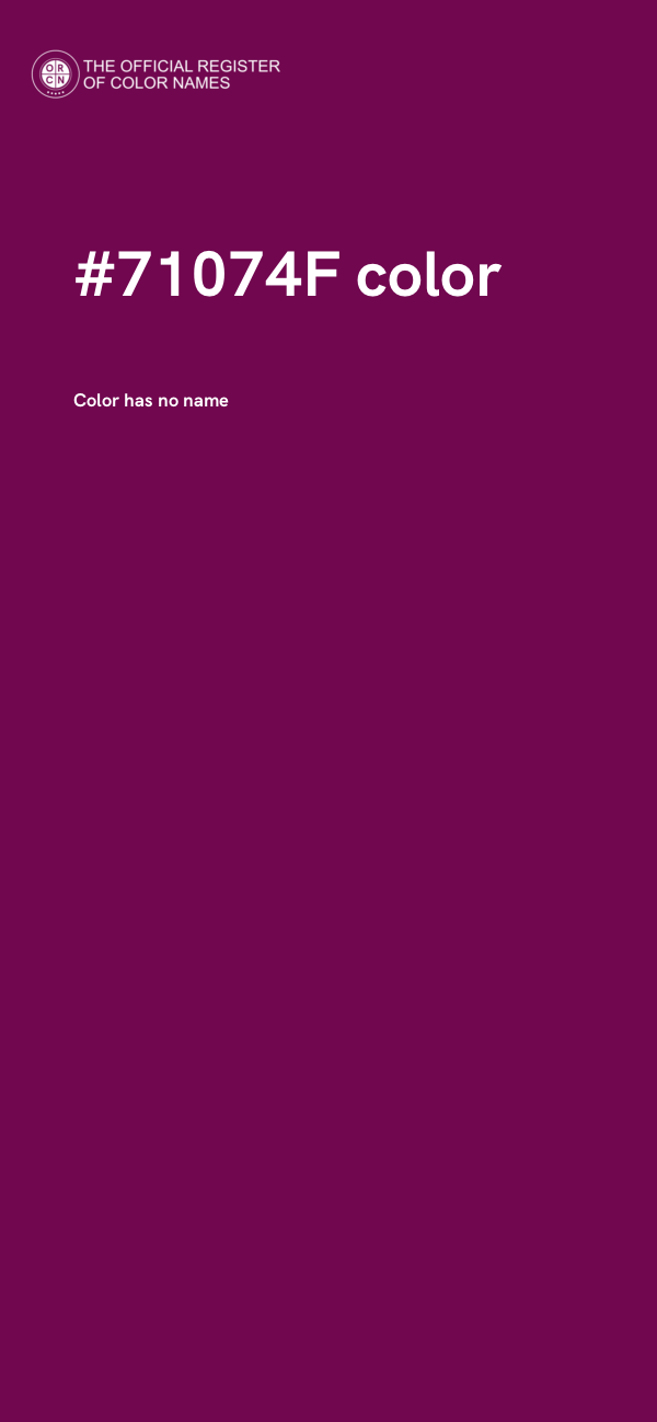 #71074F color image