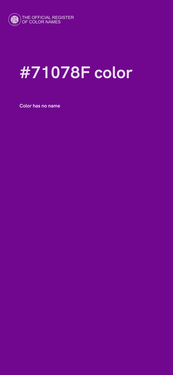 #71078F color image