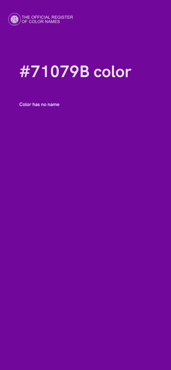 #71079B color image