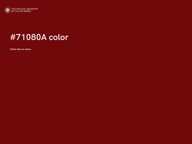 #71080A color image