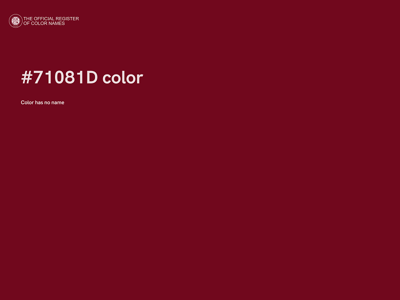 #71081D color image