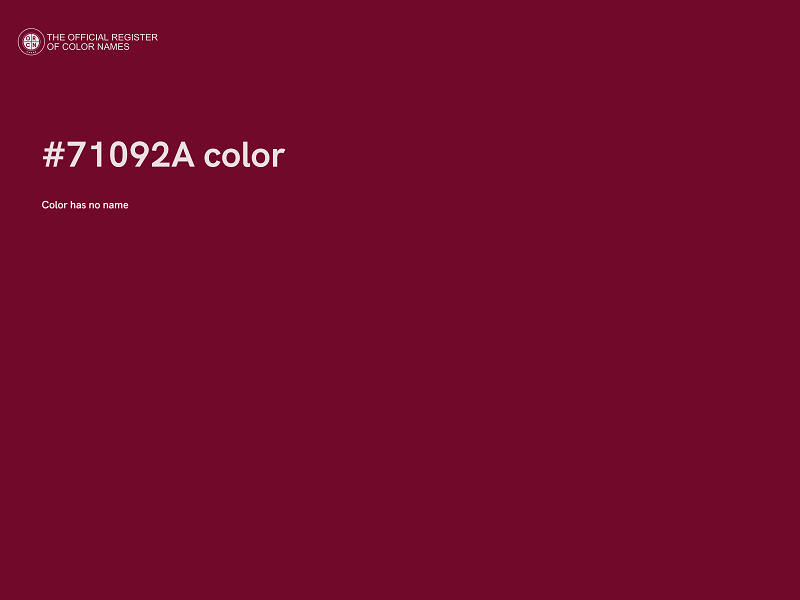 #71092A color image