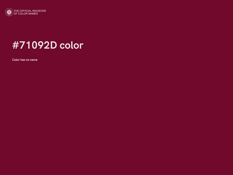 #71092D color image