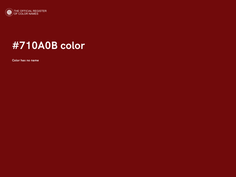 #710A0B color image