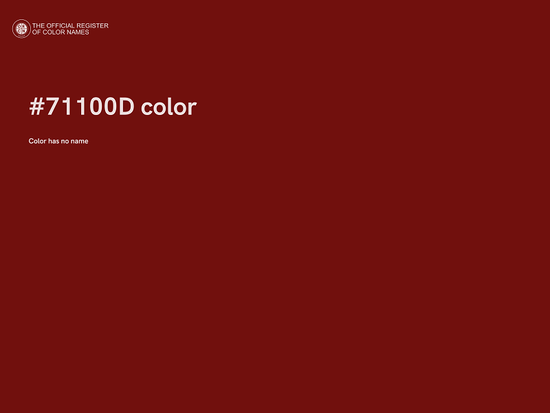 #71100D color image