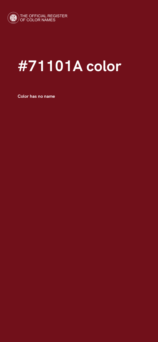 #71101A color image