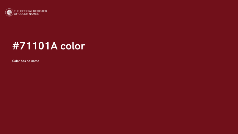 #71101A color image