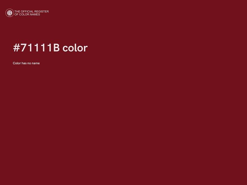 #71111B color image