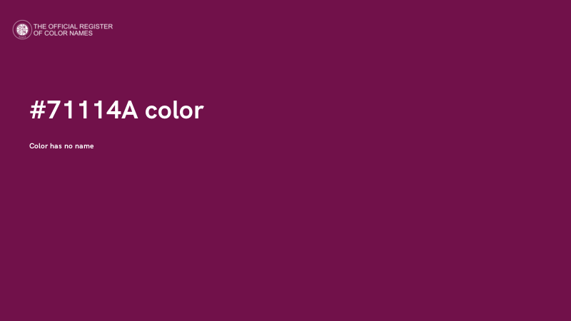 #71114A color image