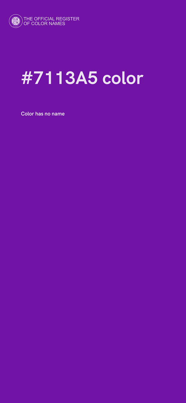 #7113A5 color image