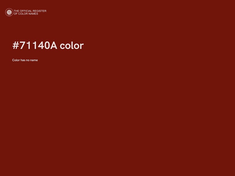 #71140A color image