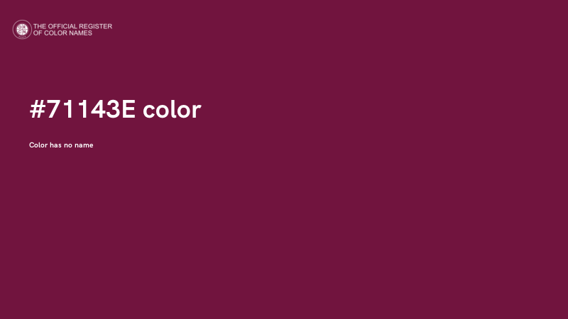 #71143E color image