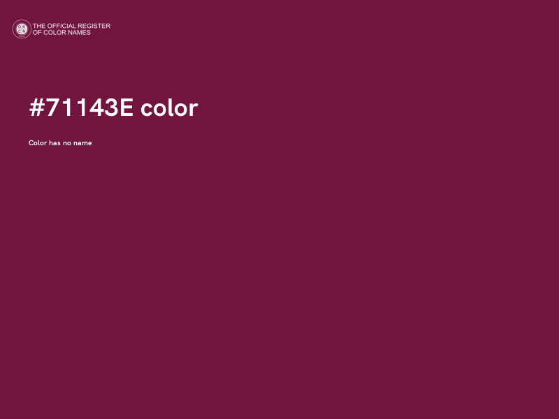 #71143E color image