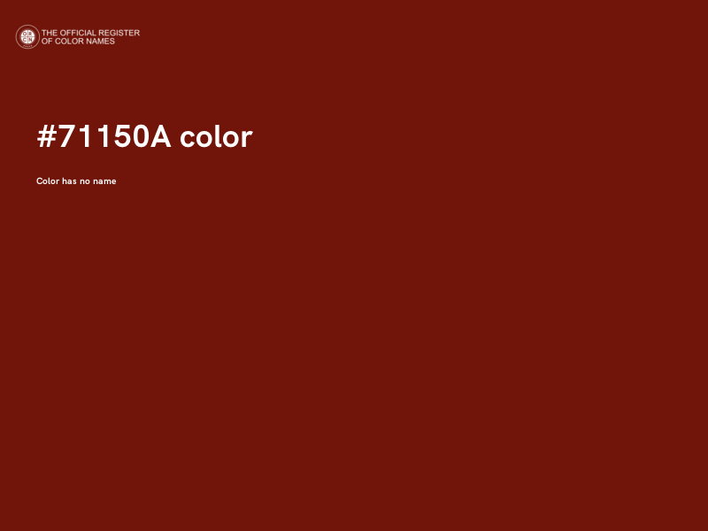 #71150A color image