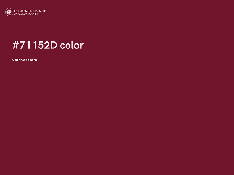 #71152D color image