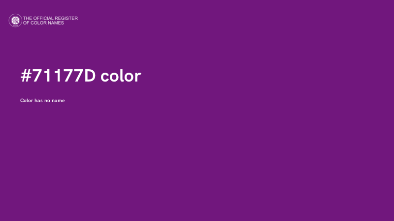#71177D color image