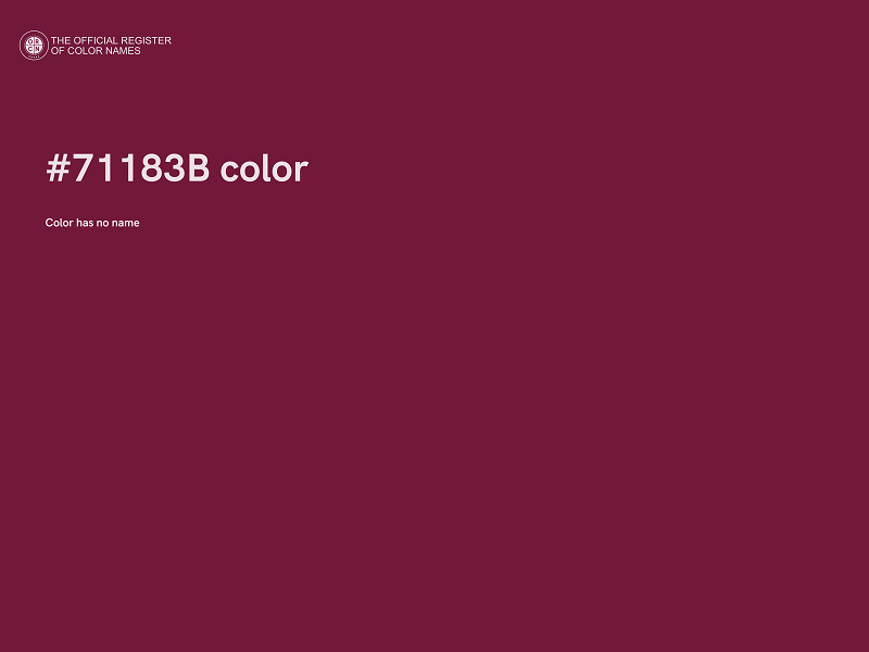 #71183B color image