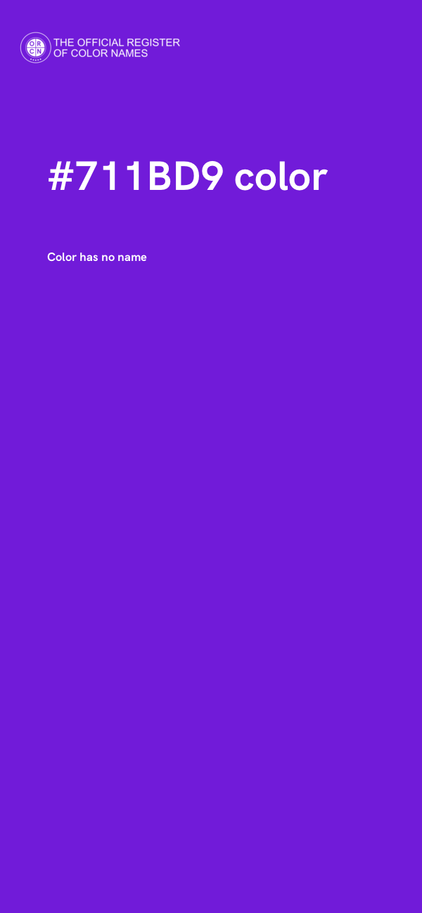 #711BD9 color image