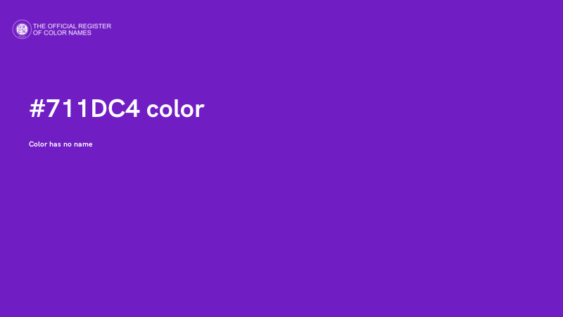 #711DC4 color image