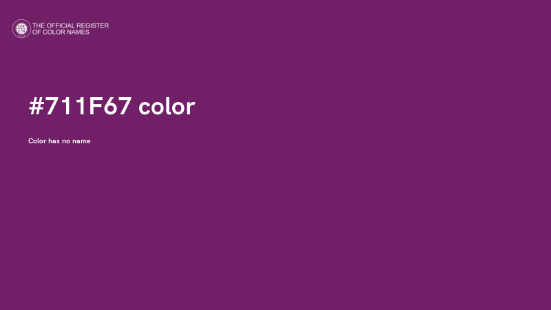 #711F67 color image