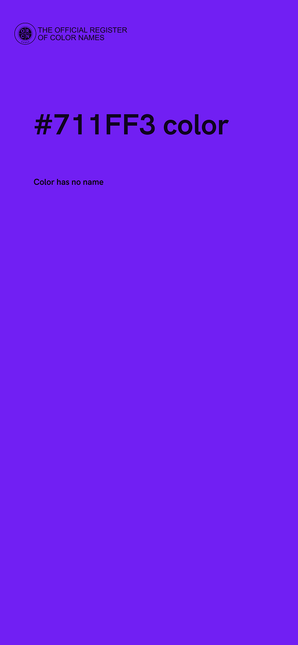 #711FF3 color image