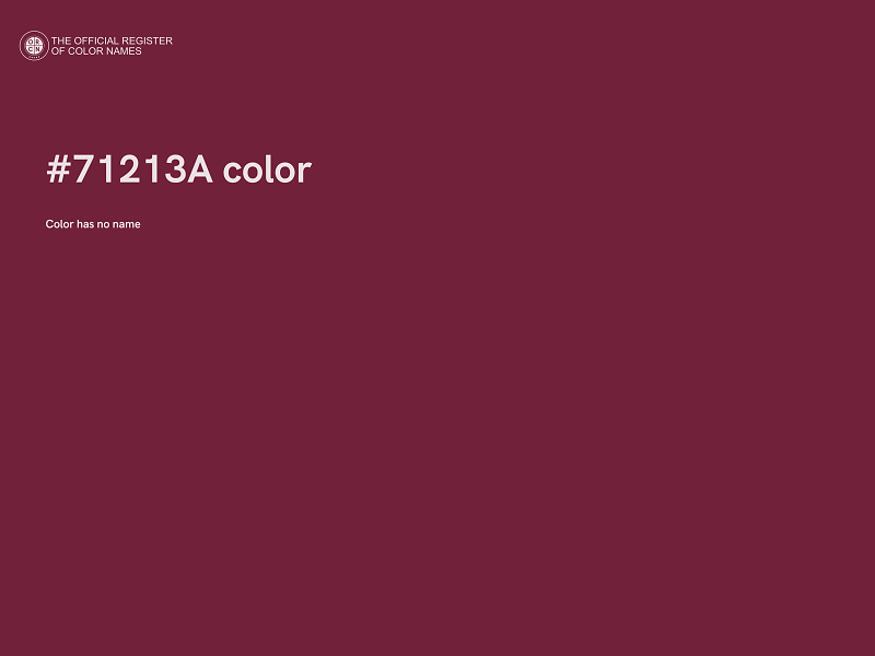 #71213A color image