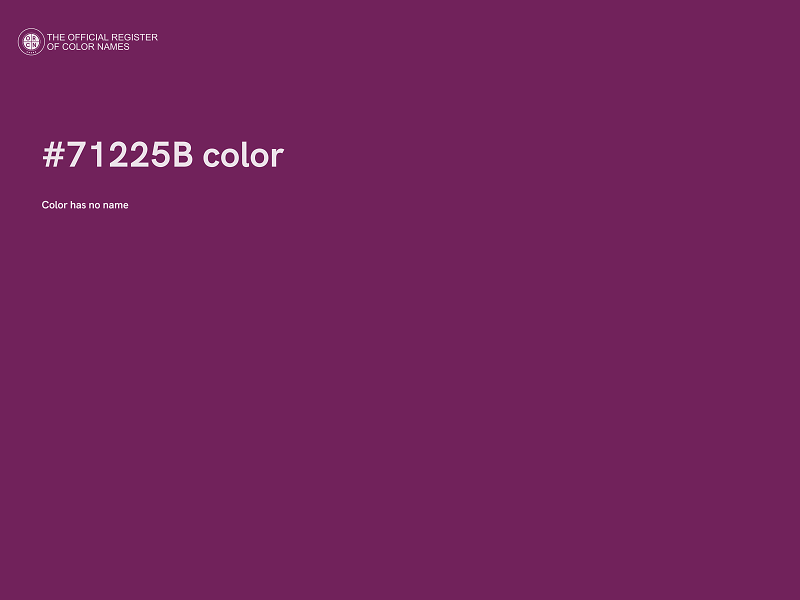 #71225B color image