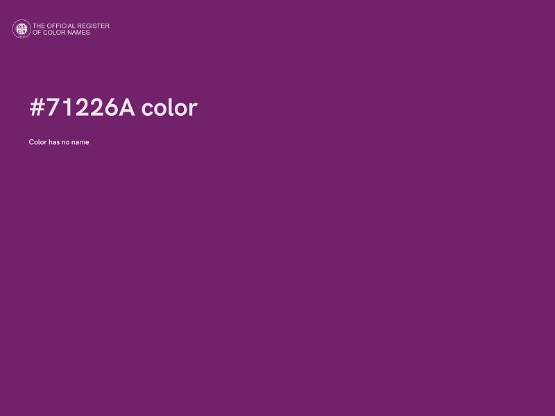 #71226A color image