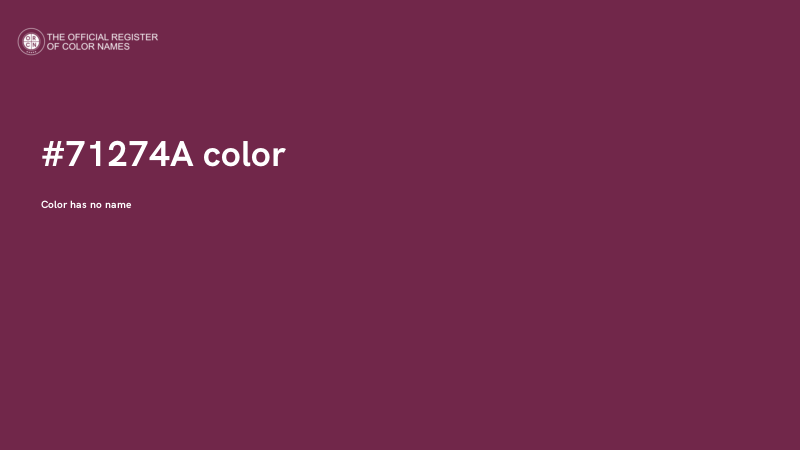 #71274A color image