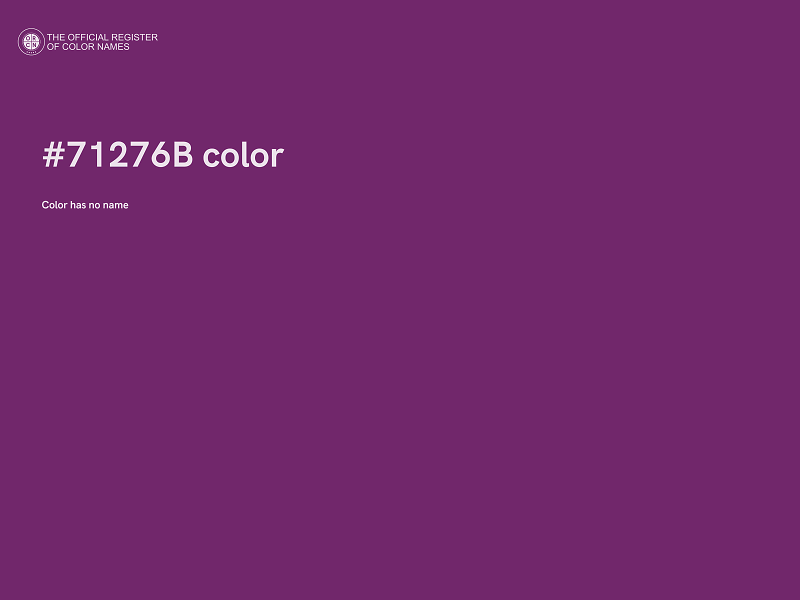 #71276B color image
