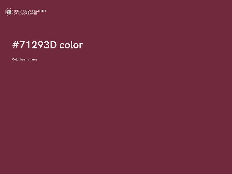 #71293D color image