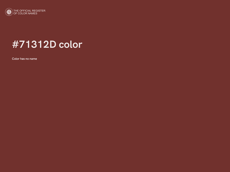 #71312D color image