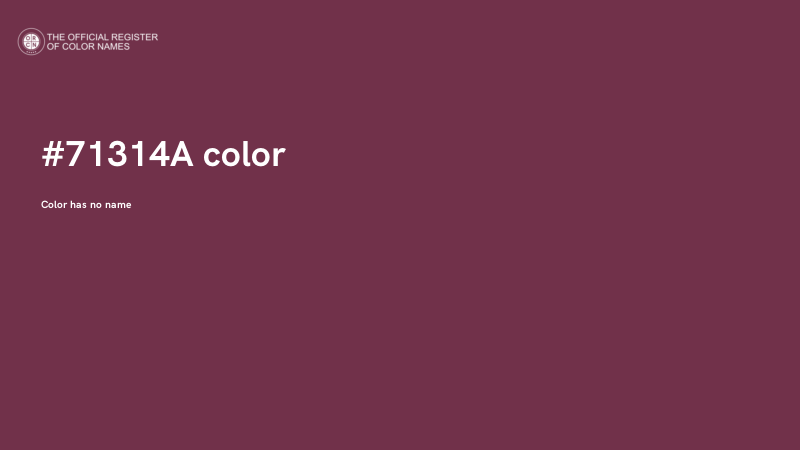 #71314A color image