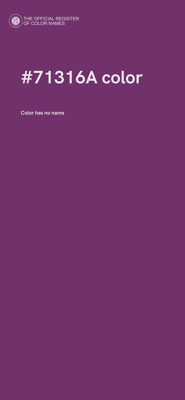 #71316A color image