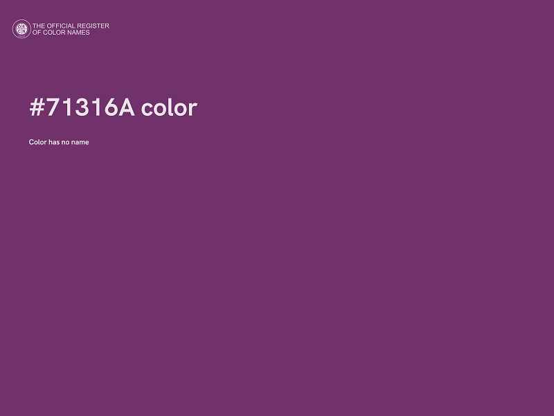 #71316A color image