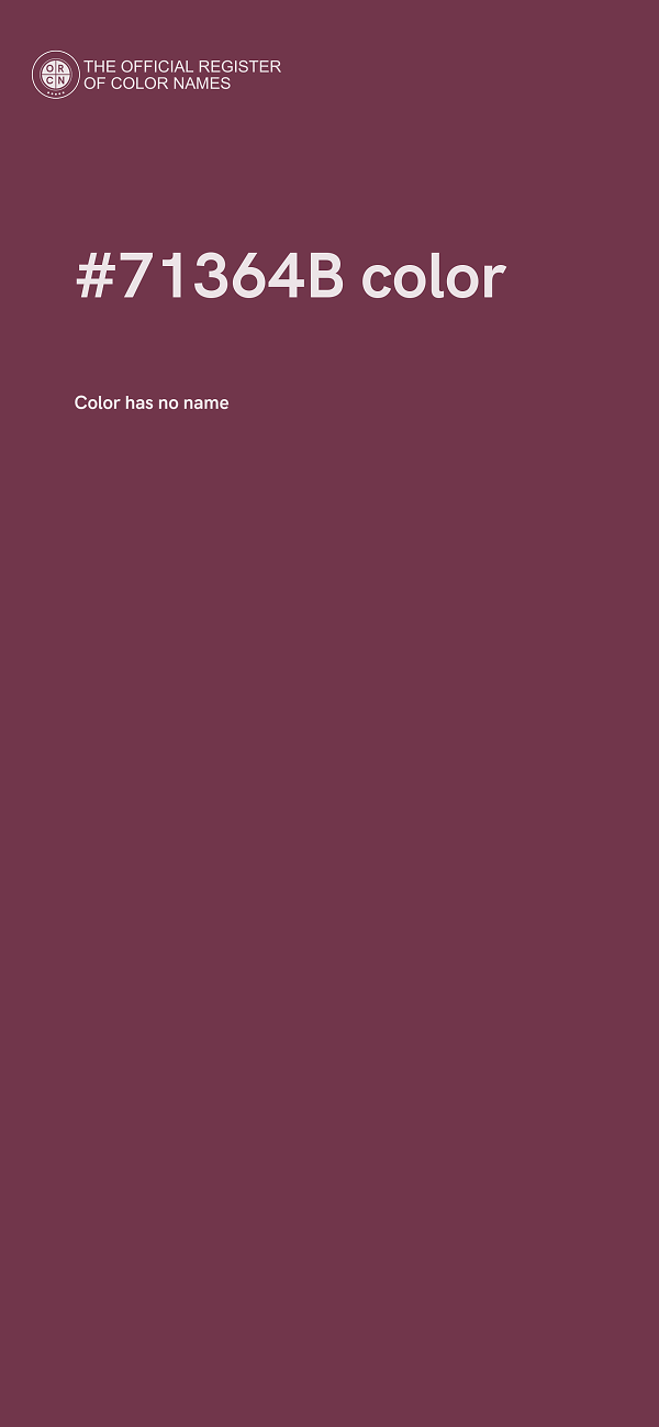 #71364B color image