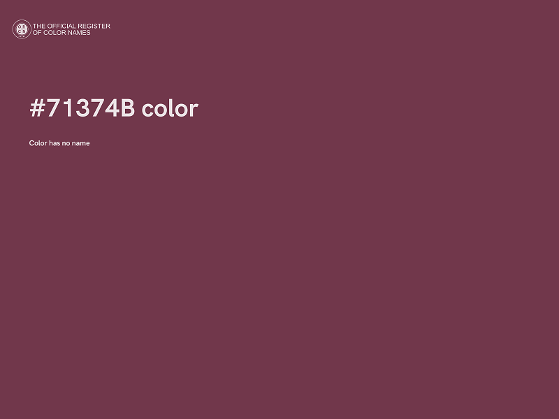 #71374B color image
