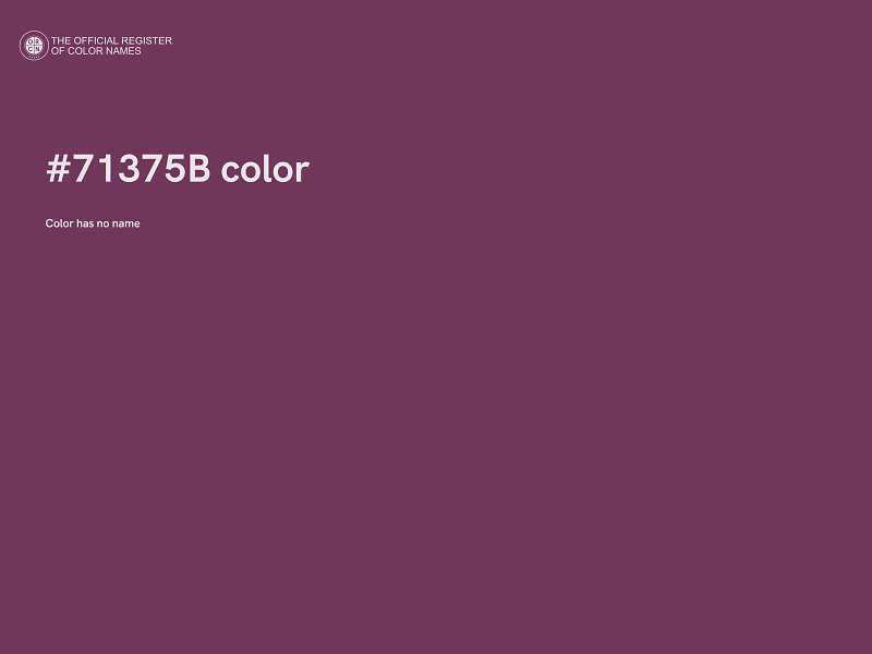 #71375B color image