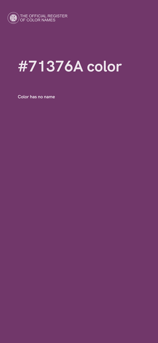 #71376A color image