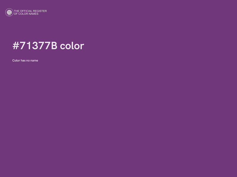 #71377B color image