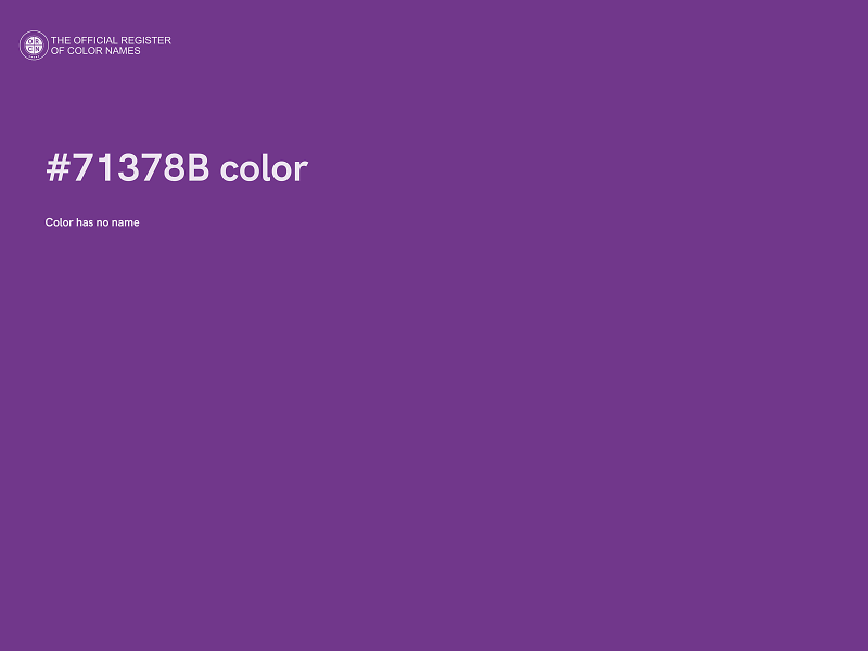 #71378B color image
