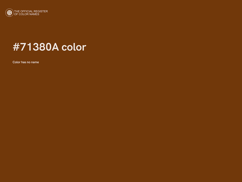 #71380A color image