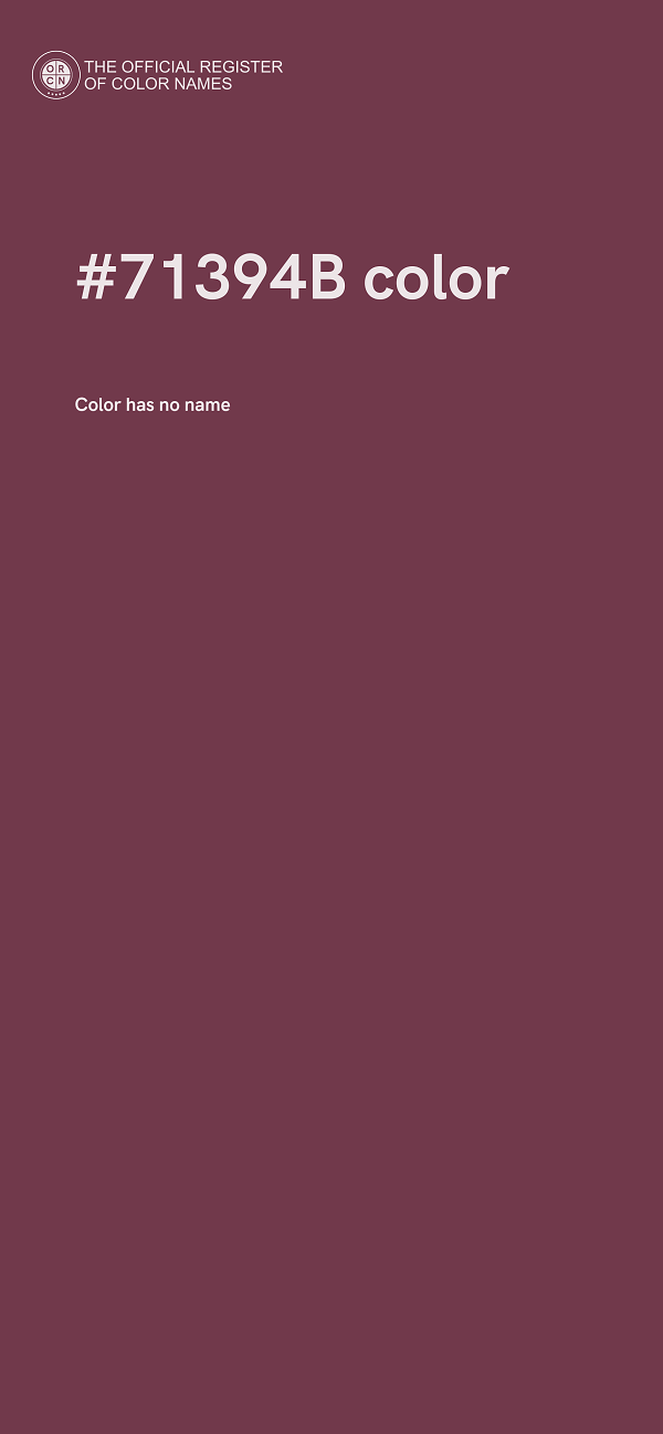 #71394B color image