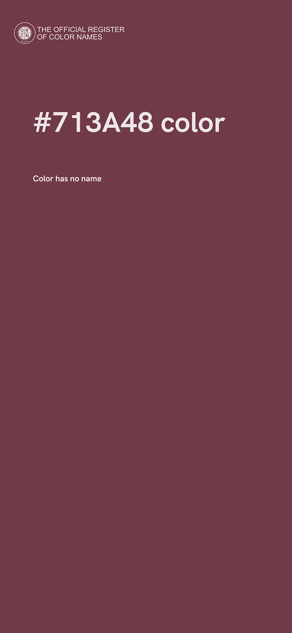 #713A48 color image