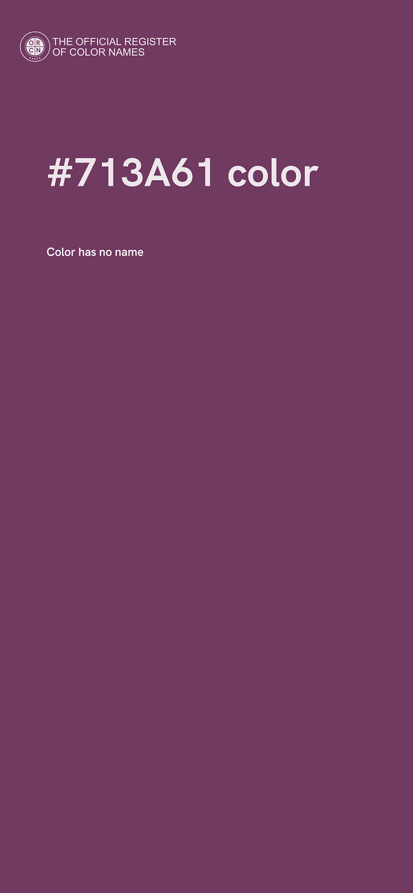 #713A61 color image