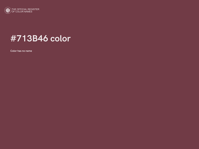 #713B46 color image