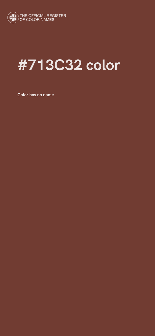 #713C32 color image