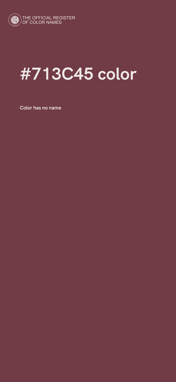#713C45 color image